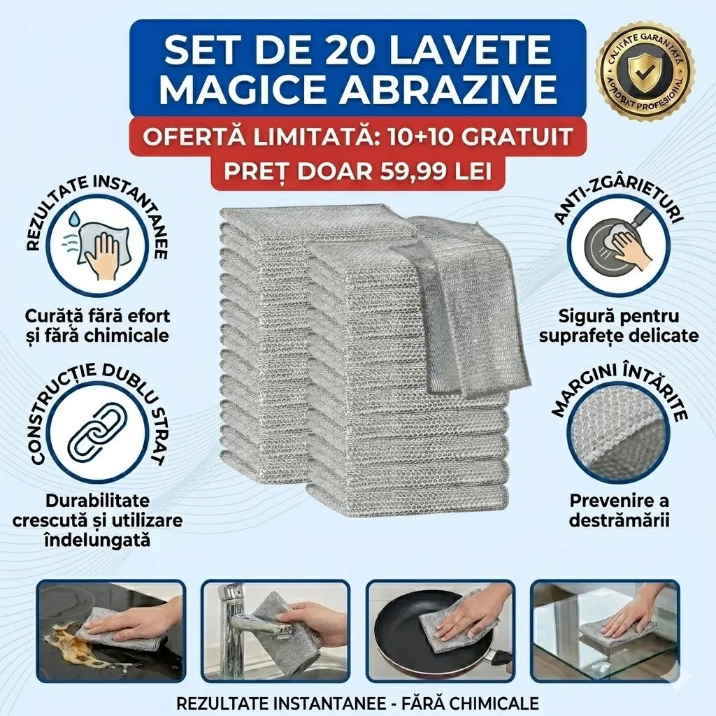 Set 20 Lavete Abrazive