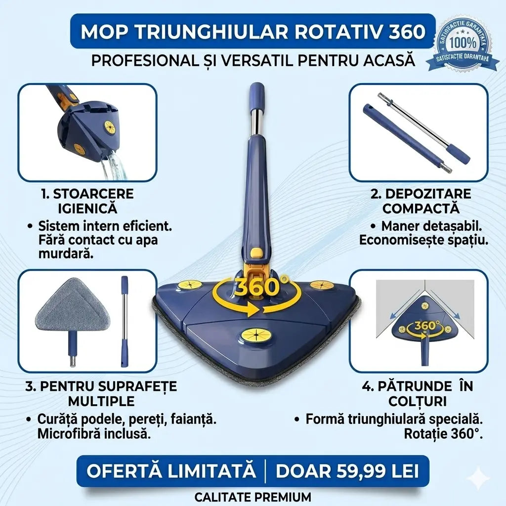 Mop Reglabil Rotativ 360°